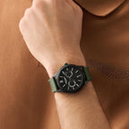 Men Quartz Black Dial Analog Silicone Watch MTIH2S604
