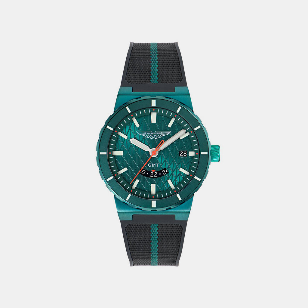 Icon Men Quartz Green Dial Analog Silicone Watch MTIM1F6053E
