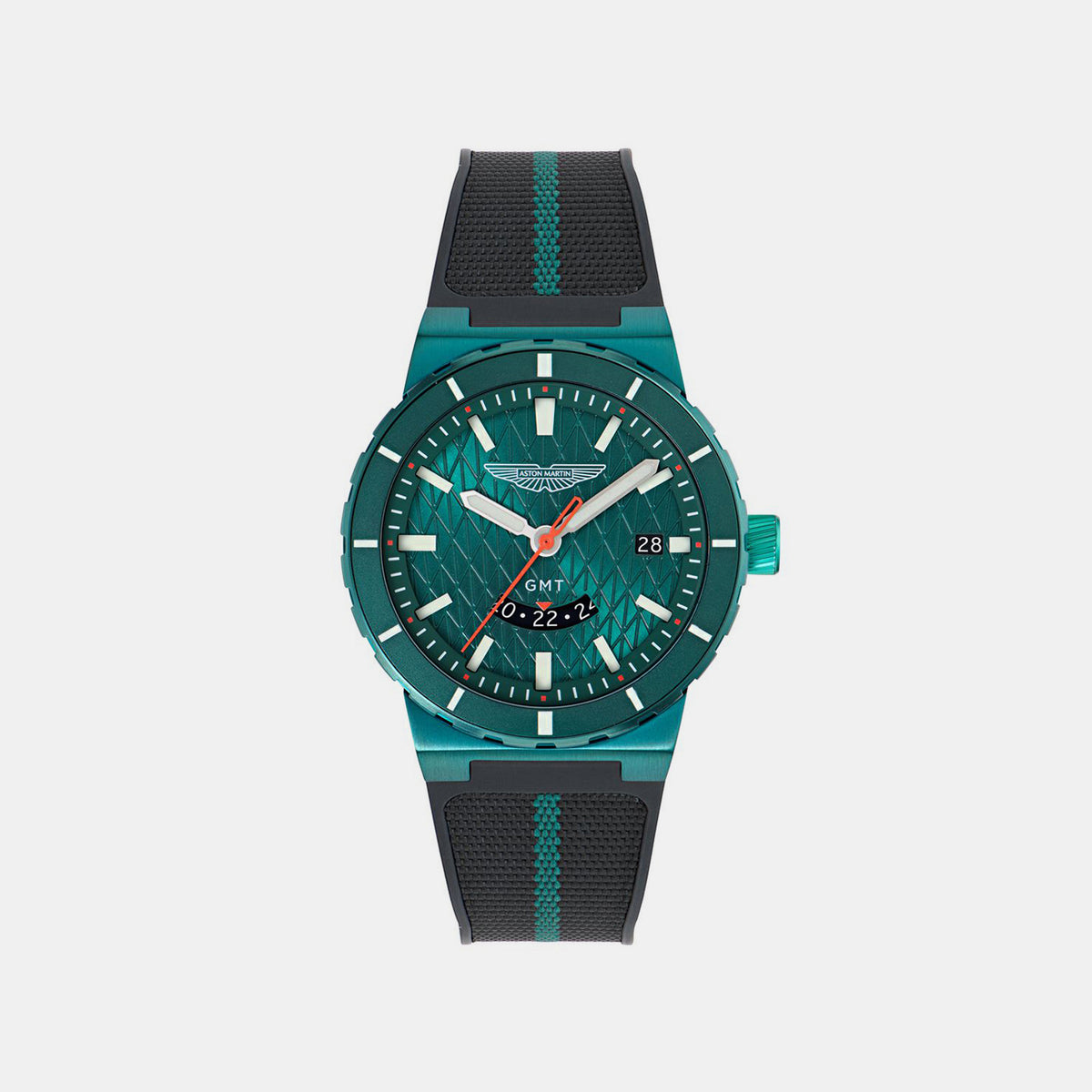 Icon Men Quartz Green Dial Analog Silicone Watch MTIM1F6053E
