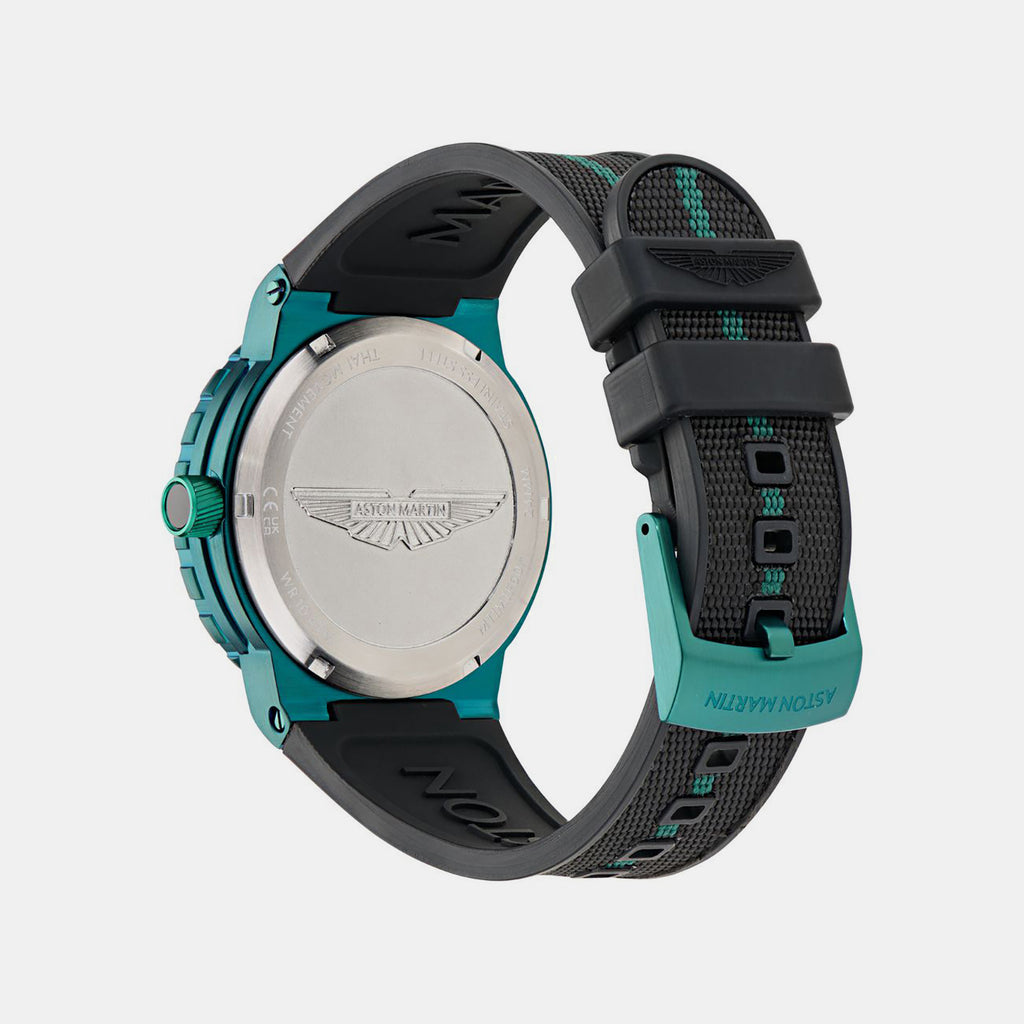 Icon Men Quartz Green Dial Analog Silicone Watch MTIM1F6053E