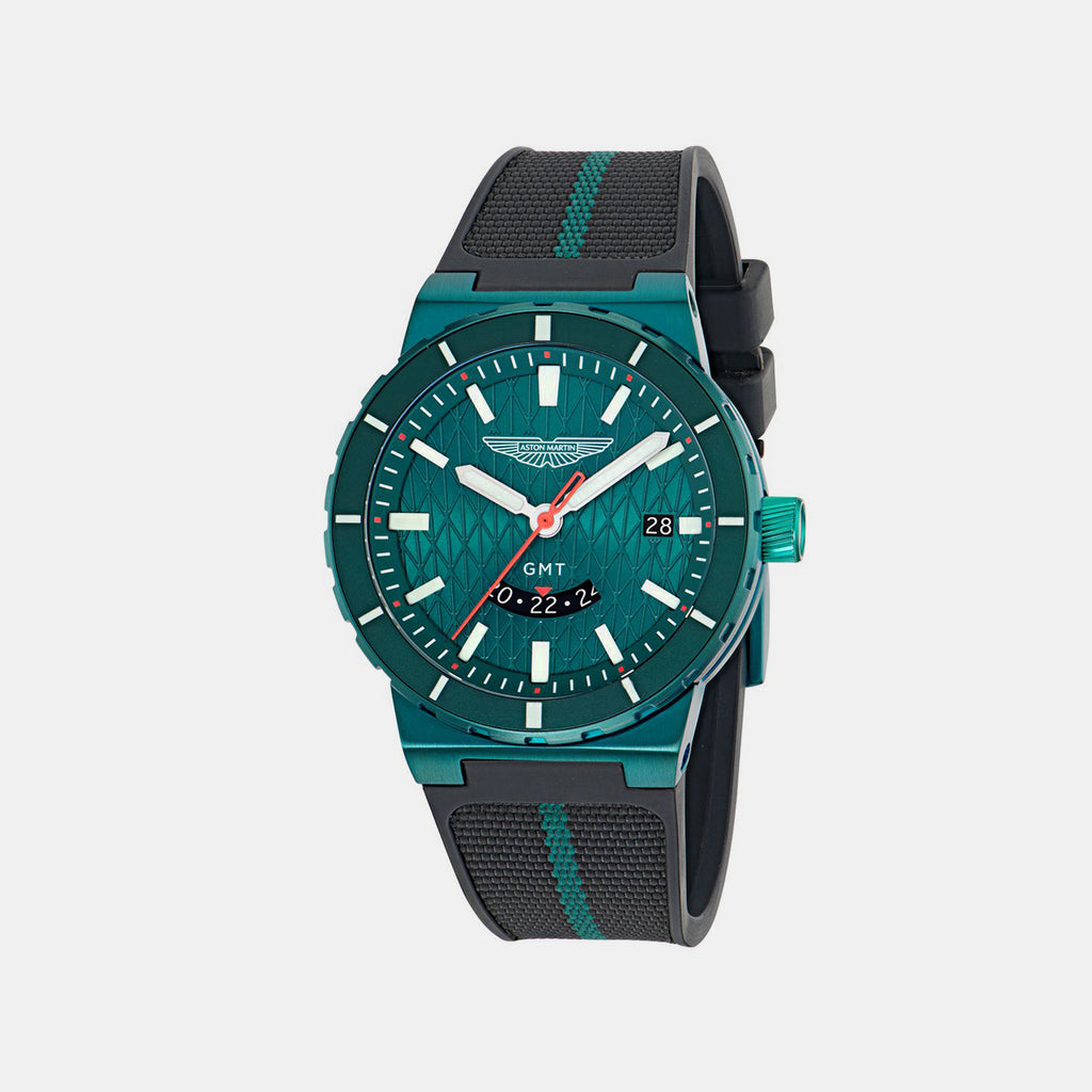 Icon Men Quartz Green Dial Analog Silicone Watch MTIM1F6053E