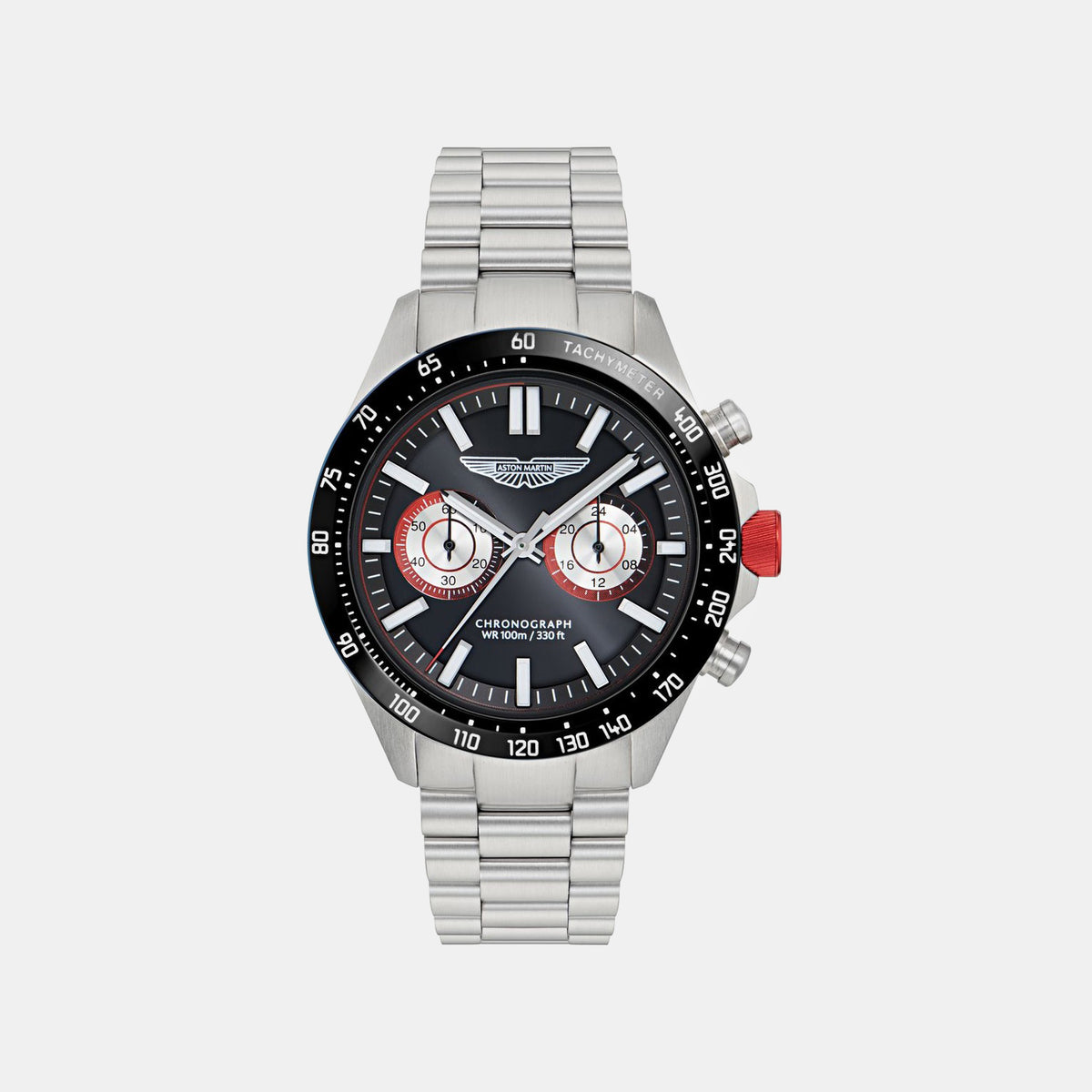 Aml Icon Men Quartz Black Dial Chronograph Stainless Steel Watch MTIS1F5013E