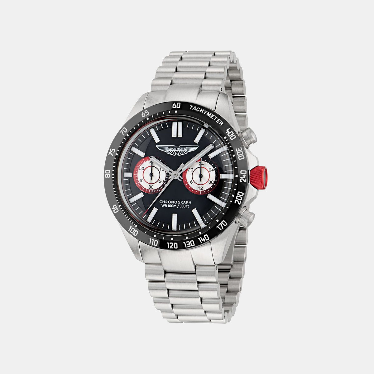Aml Icon Men Quartz Black Dial Chronograph Stainless Steel Watch MTIS1F5013E