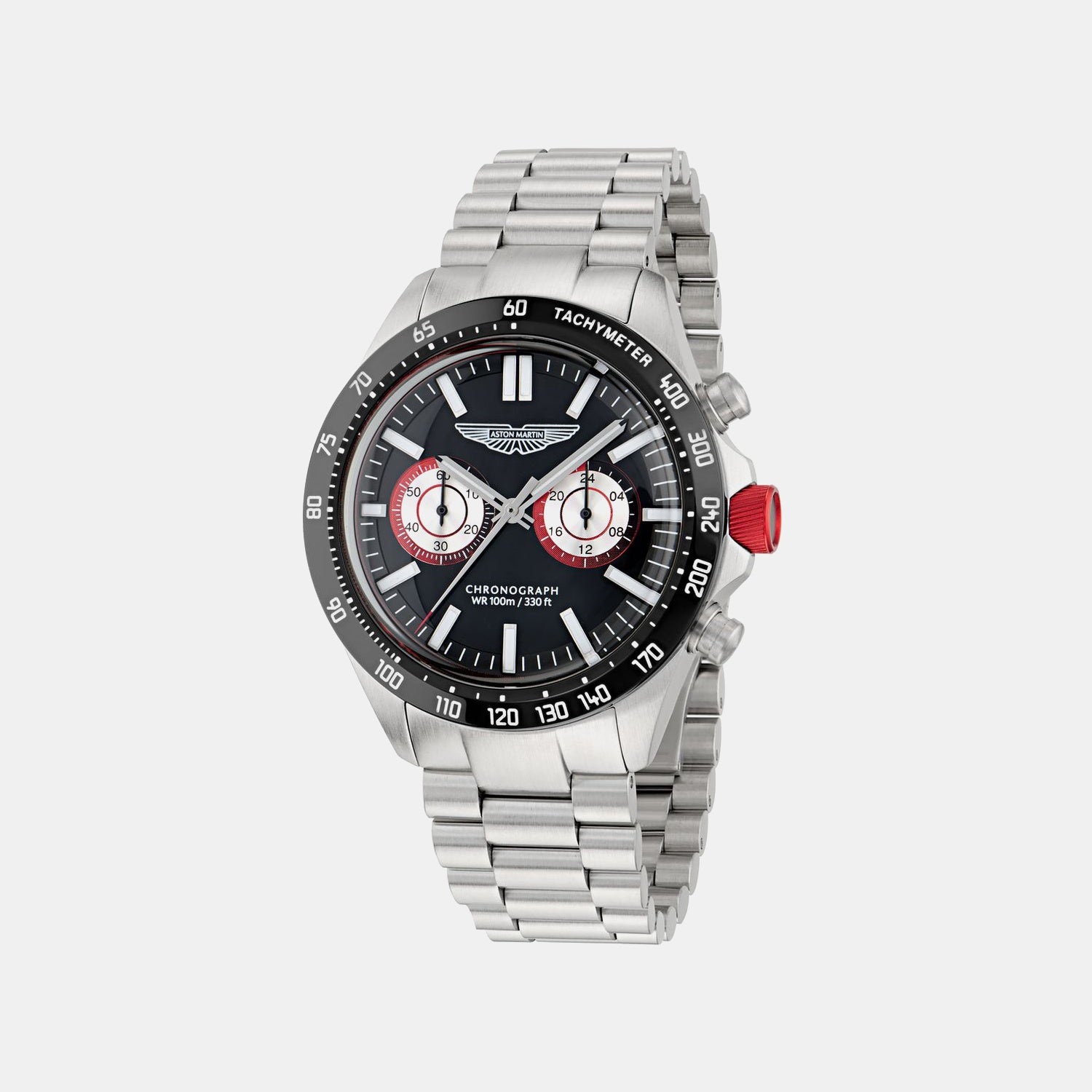 Aml Icon Men Quartz Black Dial Chronograph Stainless Steel Watch MTIS1F5013E