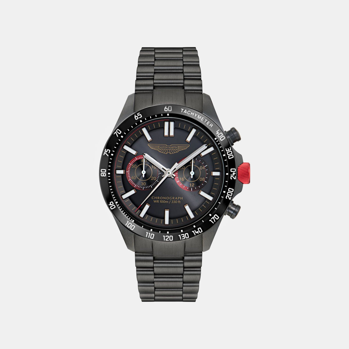 Aml Icon Men Quartz Black Dial Chronograph Stainless Steel Watch MTIS1F5043E