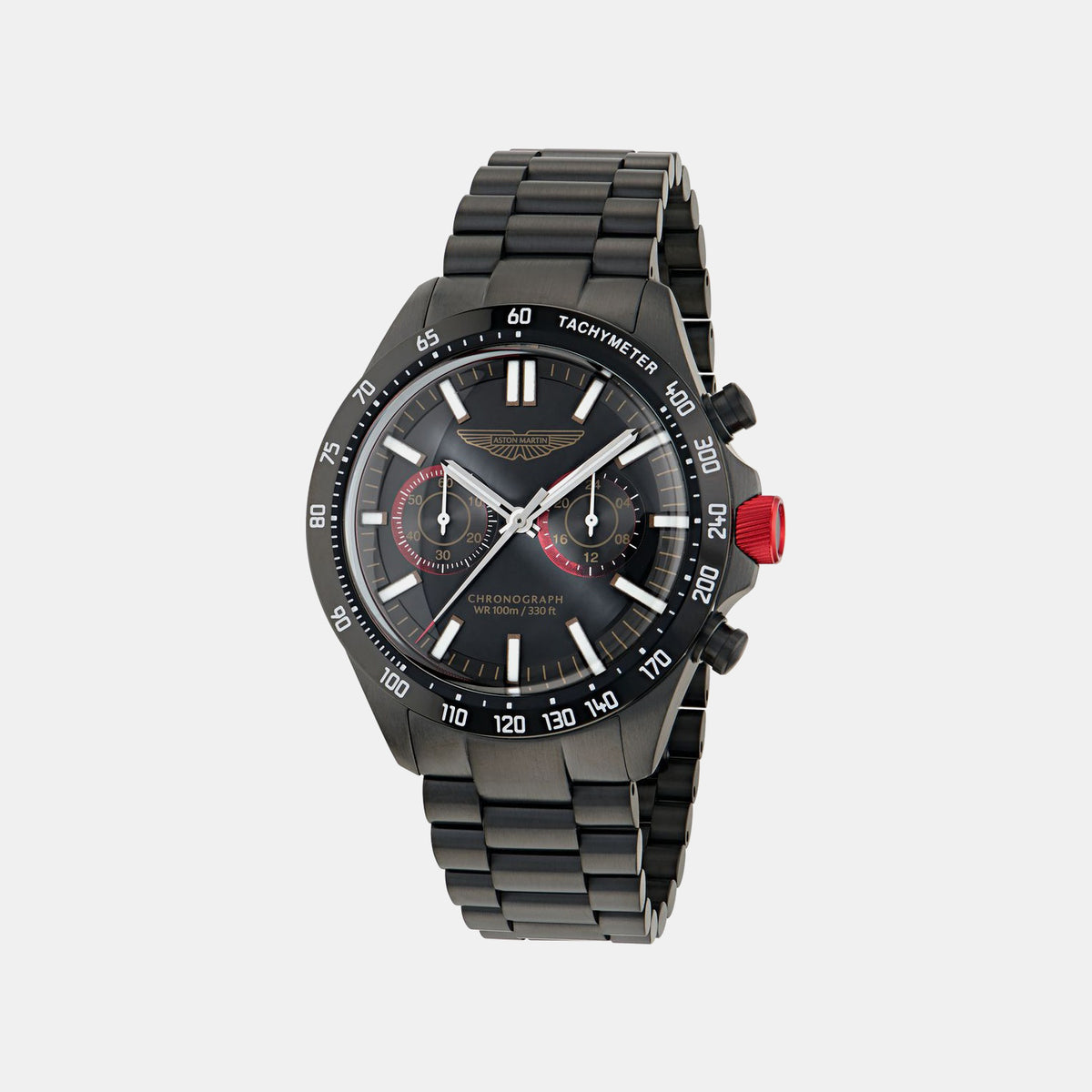 Aml Icon Men Quartz Black Dial Chronograph Stainless Steel Watch MTIS1F5043E
