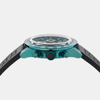 Men Quartz Black Dial Analog Silicone Watch MTIS2S6053E
