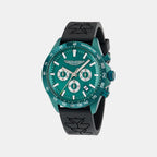 Men Quartz Black Dial Analog Silicone Watch MTIS2S6053E