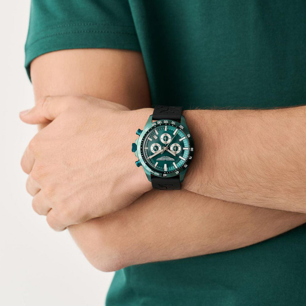 Men Quartz Black Dial Analog Silicone Watch MTIS2S6053E