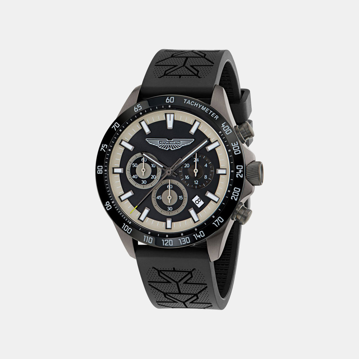 Aml Icon Men Quartz Black Dial Analog Silicone Watch MTIS2S6063E