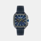 Icon Men Quartz Blue Dial Chronograph Silicone Watch MTIU1S6043E