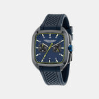 Icon Men Quartz Blue Dial Chronograph Silicone Watch MTIU1S6043E