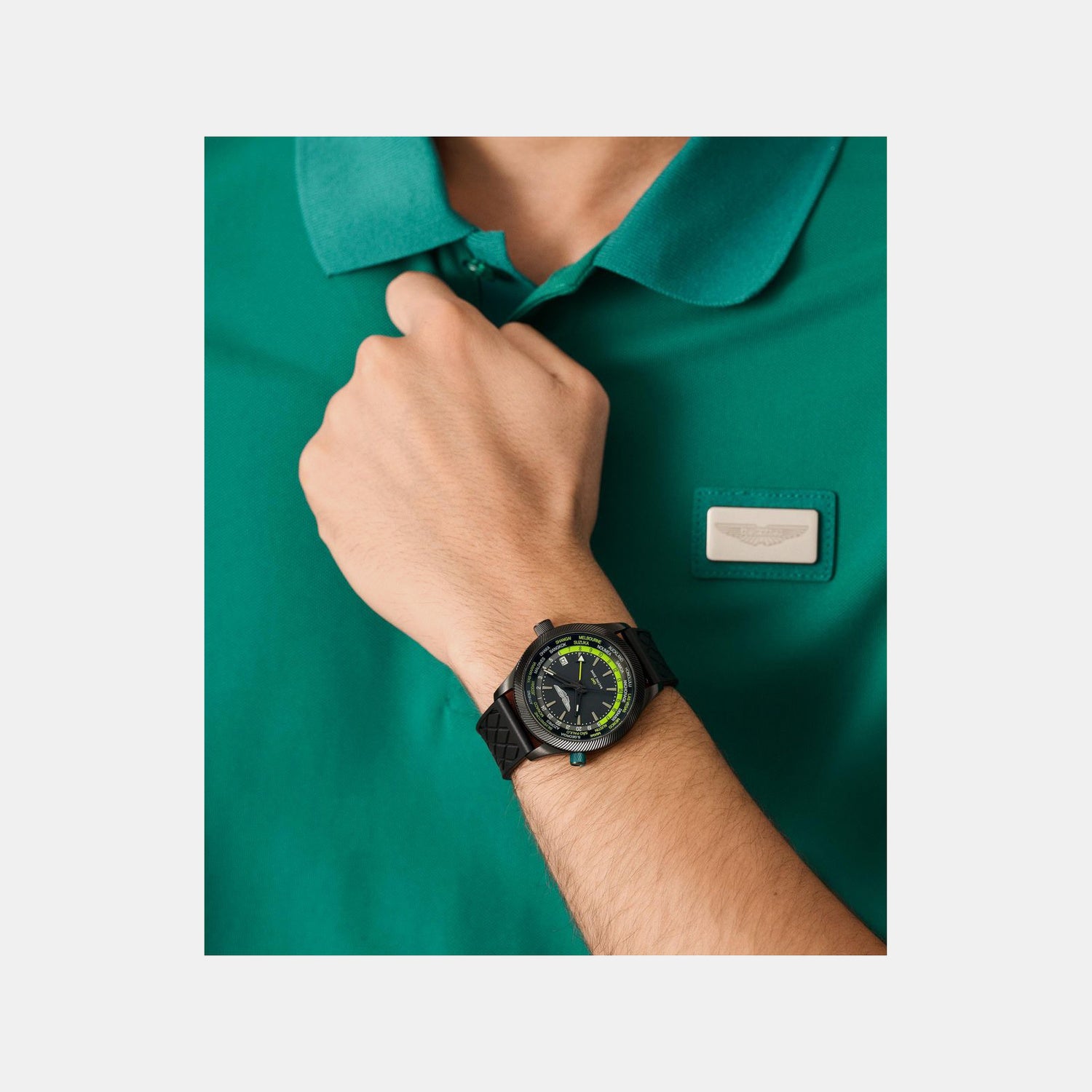 Icon Men Quartz Black Dial Analog Silicone Watch MTIZ1F5013E