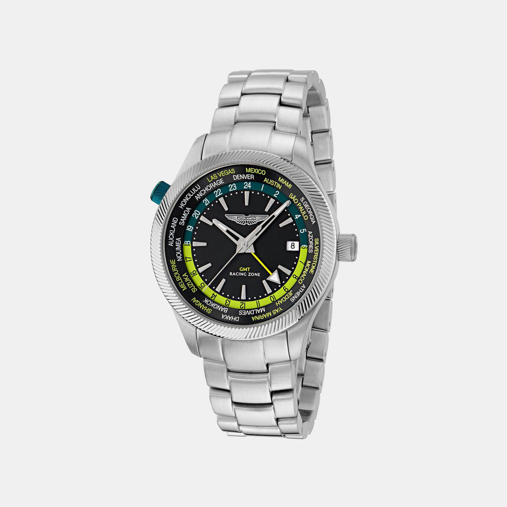 Icon Men Quartz Black Dial Analog Stainless Steel Watch MTIZ1F5033E