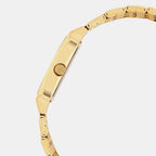 Men Quartz Gold Dial Analog Stainless Steel Watch A2547
