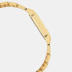 Men Quartz Gold Dial Analog Stainless Steel Watch A2547