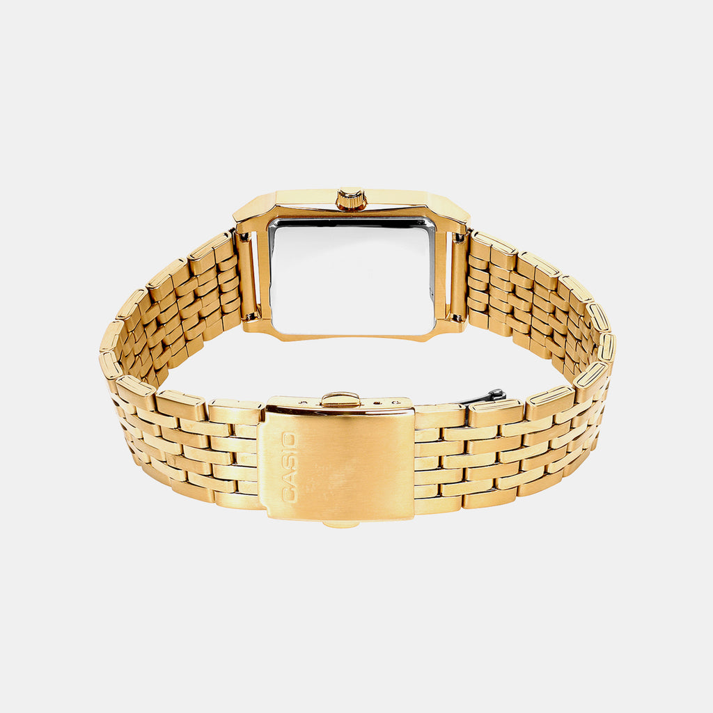 Men Quartz Gold Dial Analog Stainless Steel Watch A2547