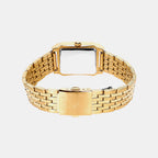 Men Quartz Gold Dial Analog Stainless Steel Watch A2547
