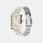 Men Quartz Gold Dial Analog Stainless Steel Watch A2548