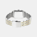 Men Quartz Gold Dial Analog Stainless Steel Watch A2548