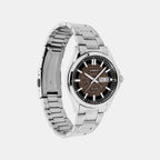 Men Quartz Brown Dial Analog Stainless Steel Watch A2578