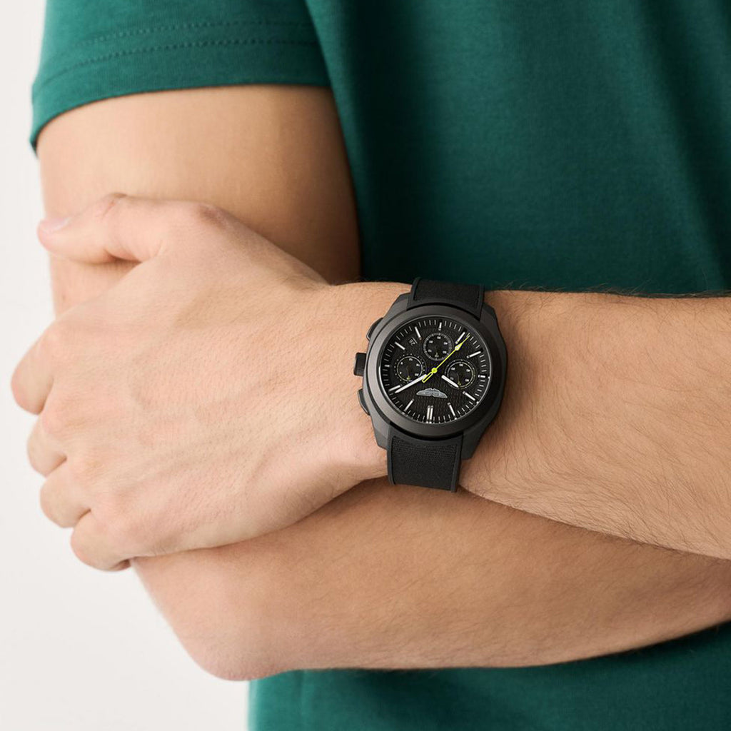 Men Quartz Black Dial Analog Silicone Watch MTRC1S6013E