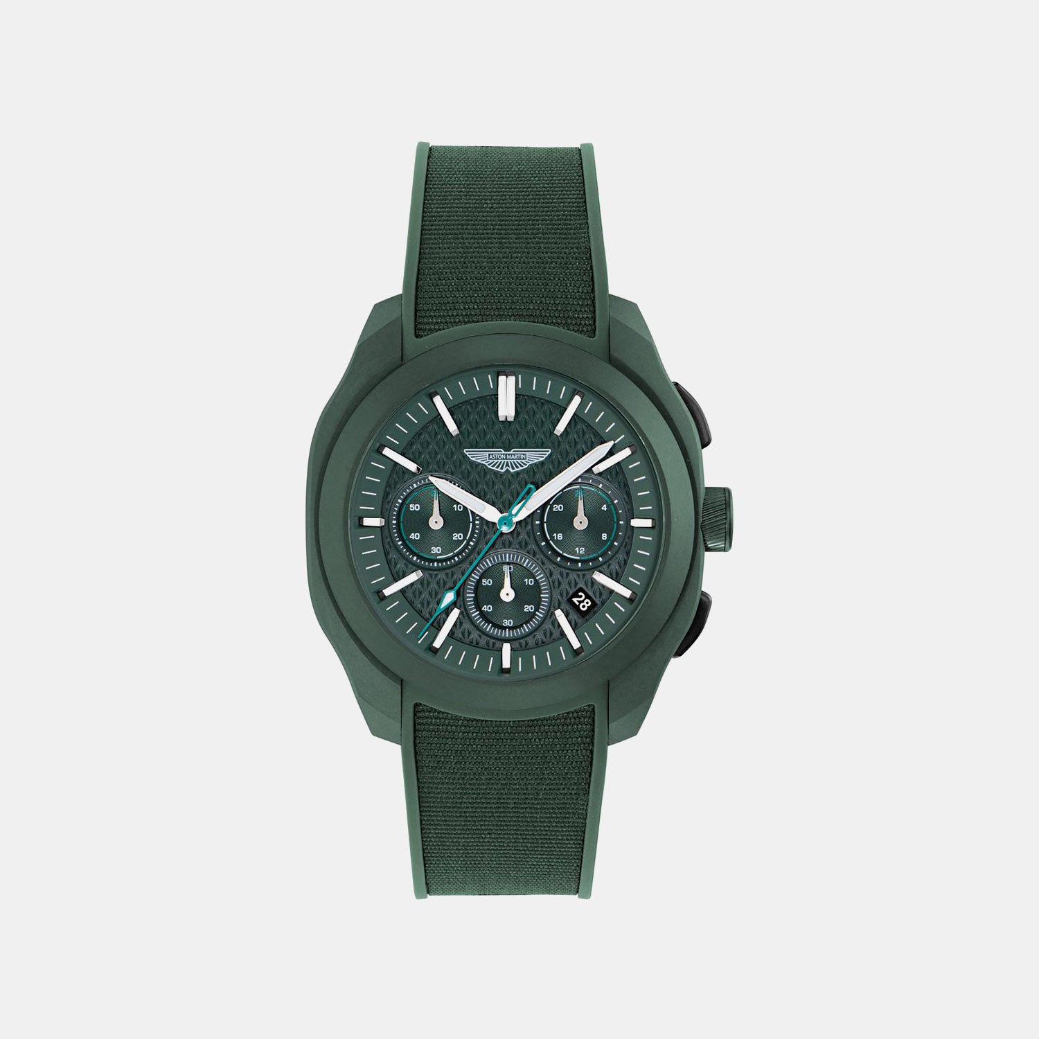 Men Quartz Green Dial Analog Silicone Watch MTRC1S6053E