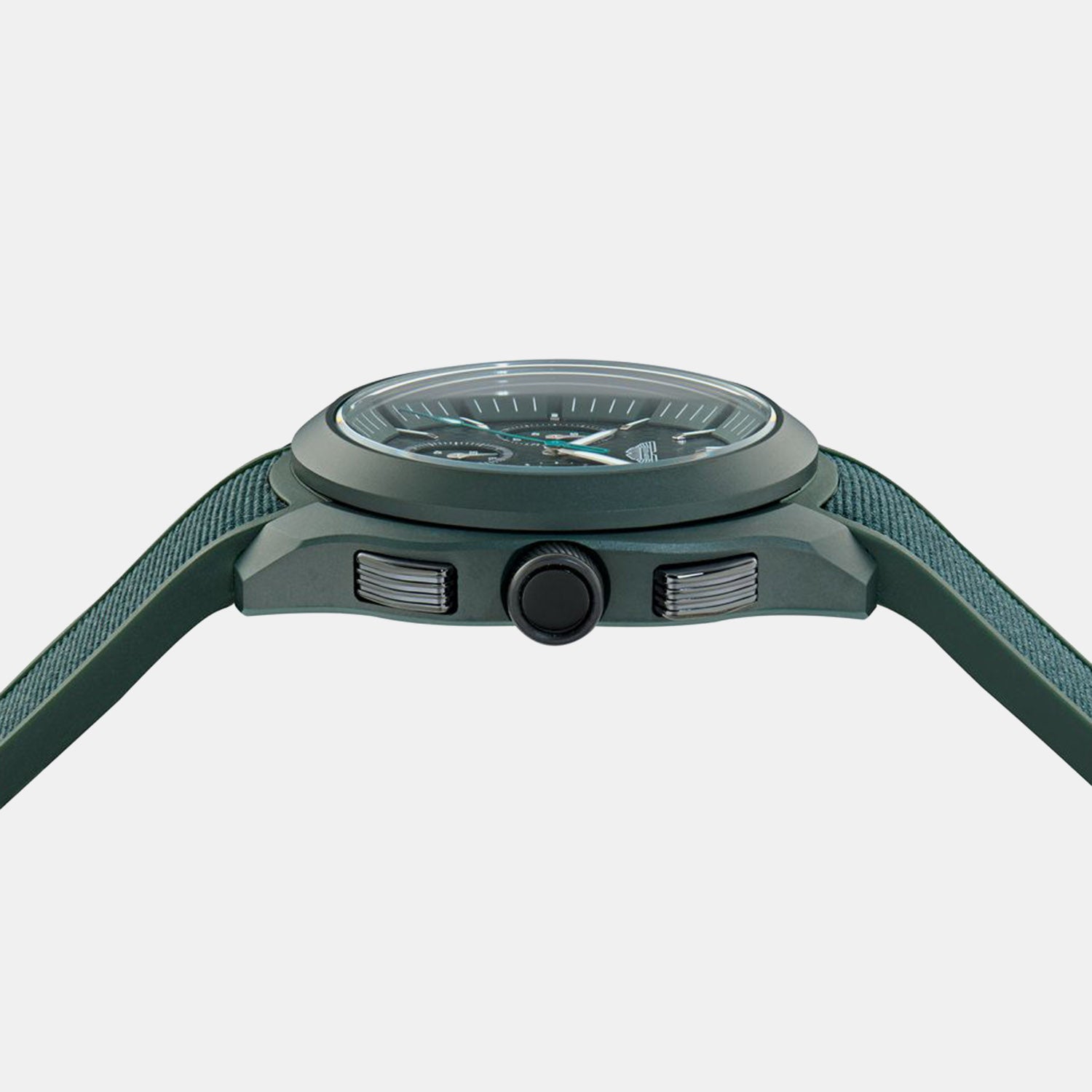 Men Quartz Green Dial Analog Silicone Watch MTRC1S6053E