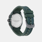 Men Quartz Green Dial Analog Silicone Watch MTRC1S6053E
