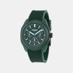 Men Quartz Green Dial Analog Silicone Watch MTRC1S6053E