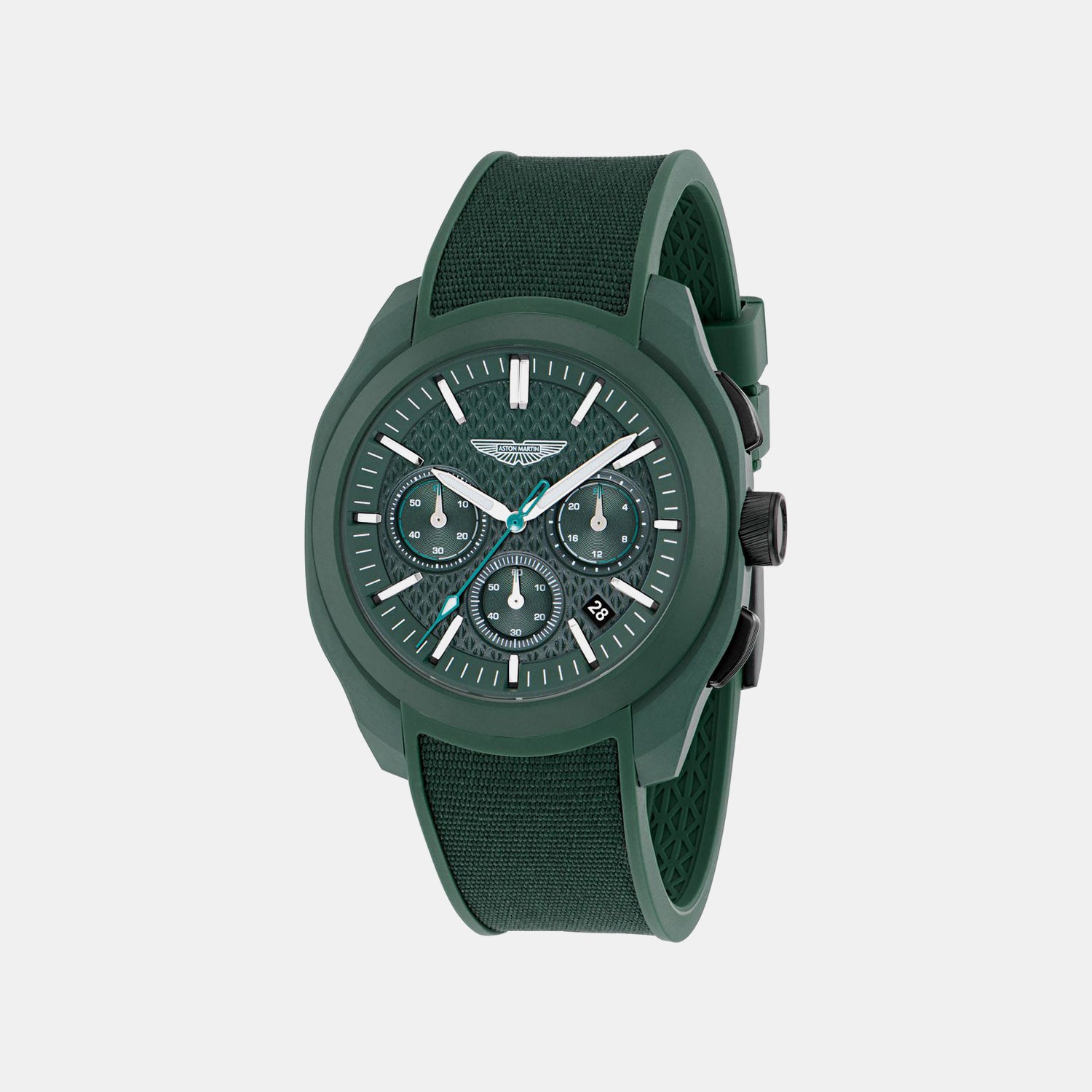 Men Quartz Green Dial Analog Silicone Watch MTRC1S6053E