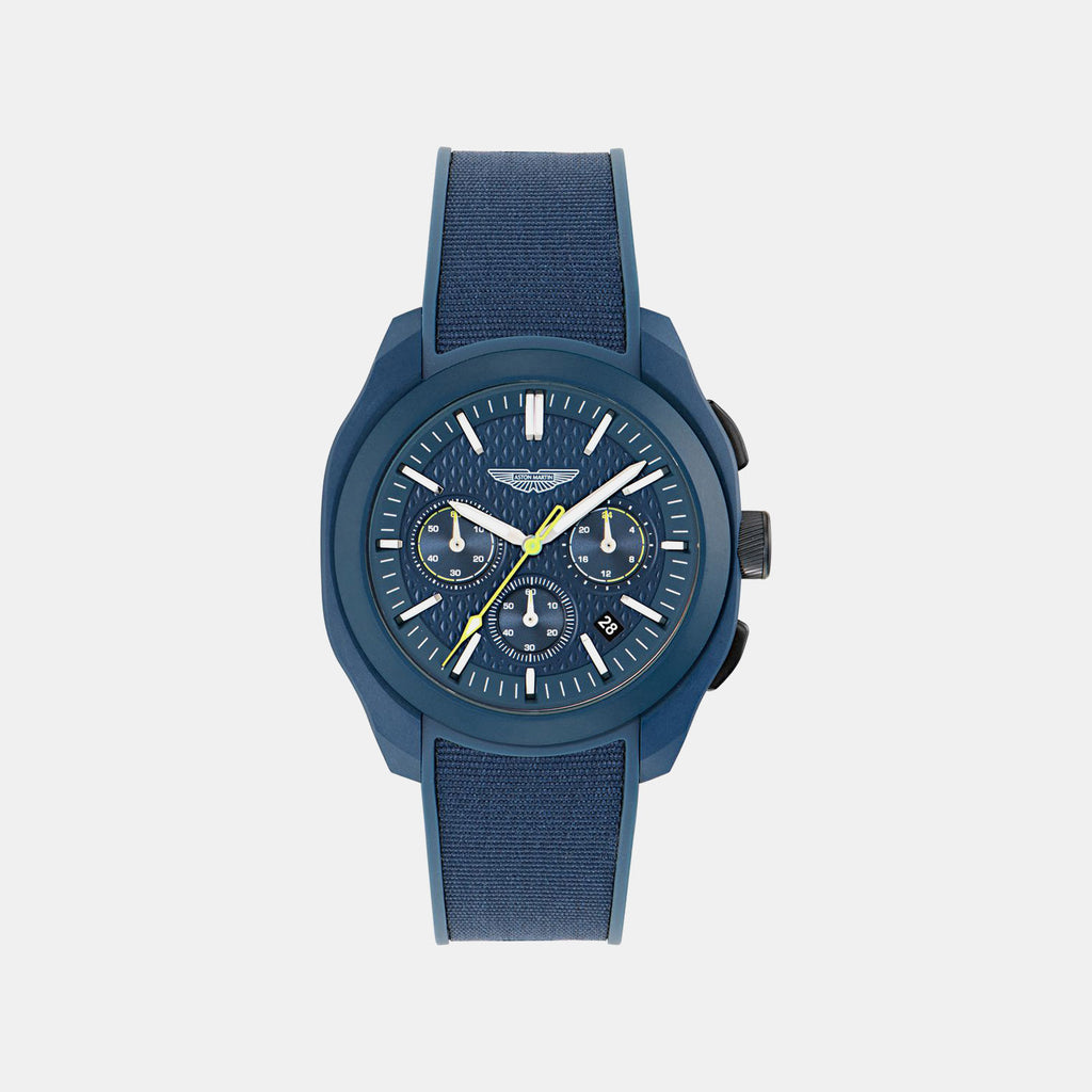 Men Quartz Blue Dial Analog Silicone Watch MTRC1S6063E