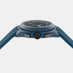 Men Quartz Blue Dial Analog Silicone Watch MTRC1S6063E
