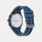 Men Quartz Blue Dial Analog Silicone Watch MTRC1S6063E