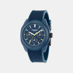 Men Quartz Blue Dial Analog Silicone Watch MTRC1S6063E