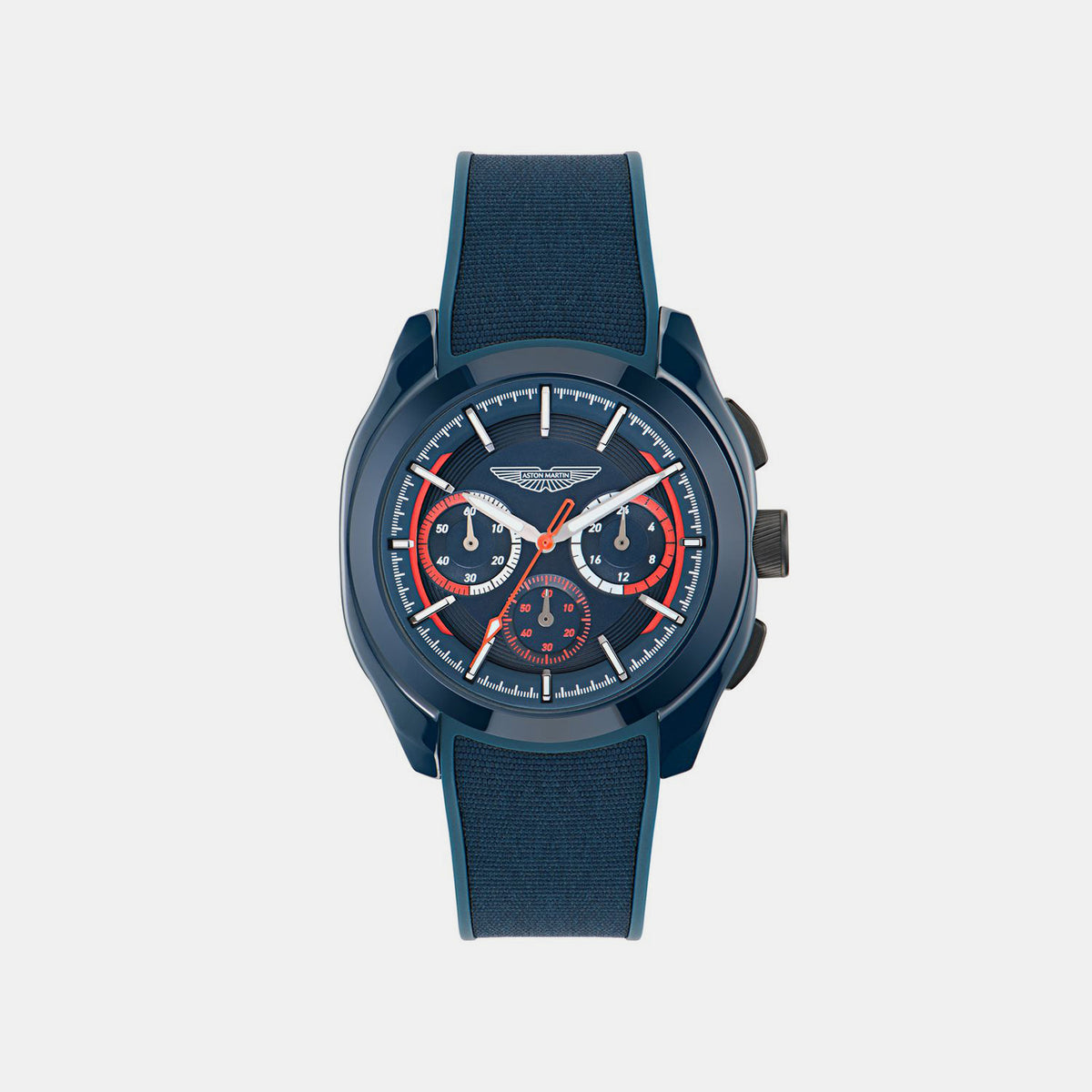 Men Quartz Blue Dial Chronograph Silicone Watch MTRC2F6013E