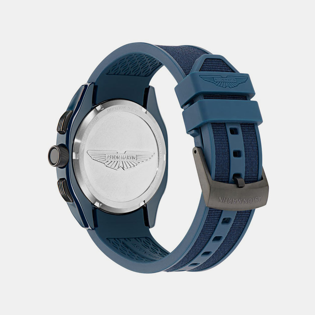 Men Quartz Blue Dial Chronograph Silicone Watch MTRC2F6013E