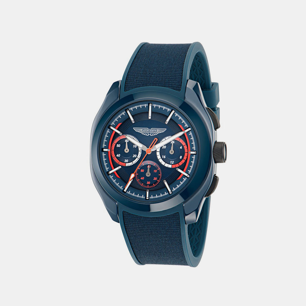 Men Quartz Blue Dial Chronograph Silicone Watch MTRC2F6013E