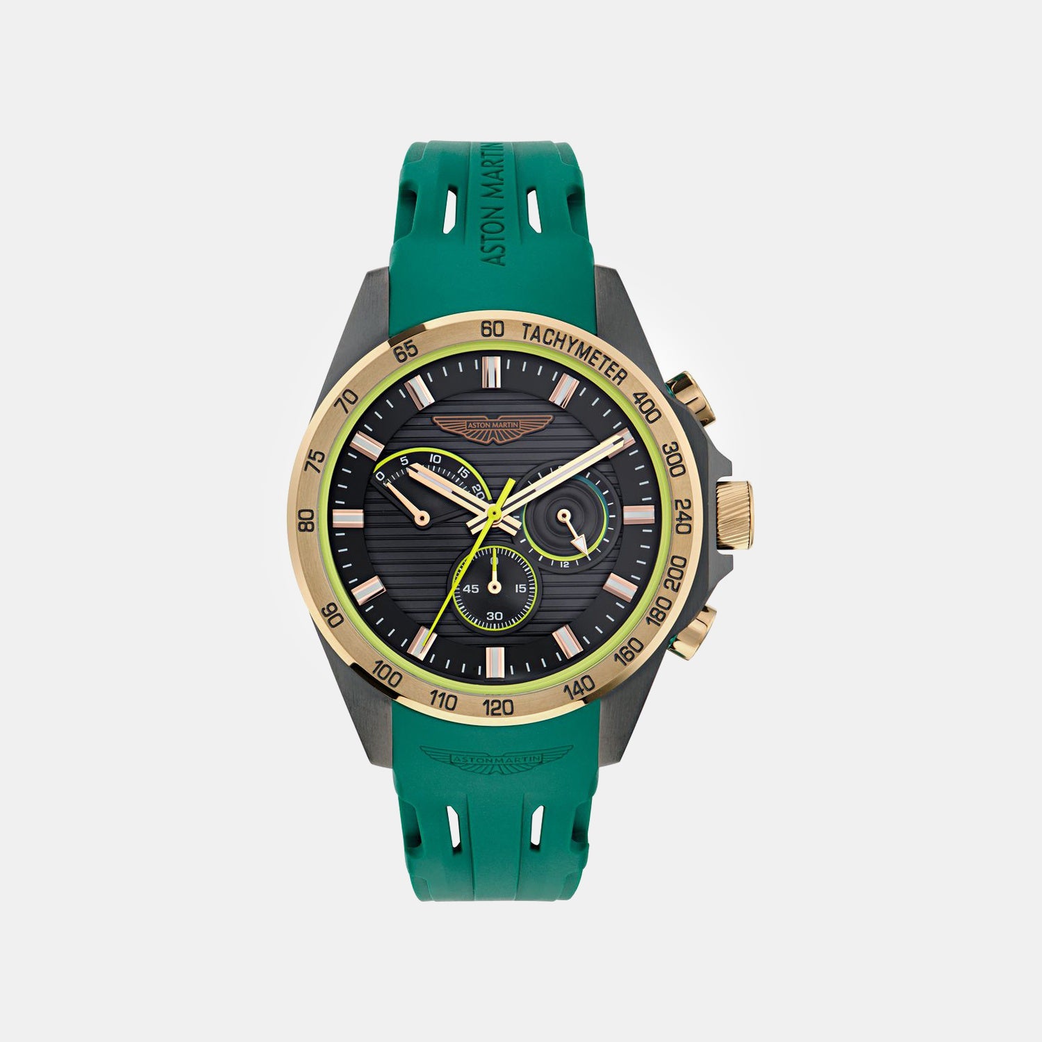 Aml Thrill Men Quartz Black Dial Chronograph Silicone Watch MTRH1F5013E