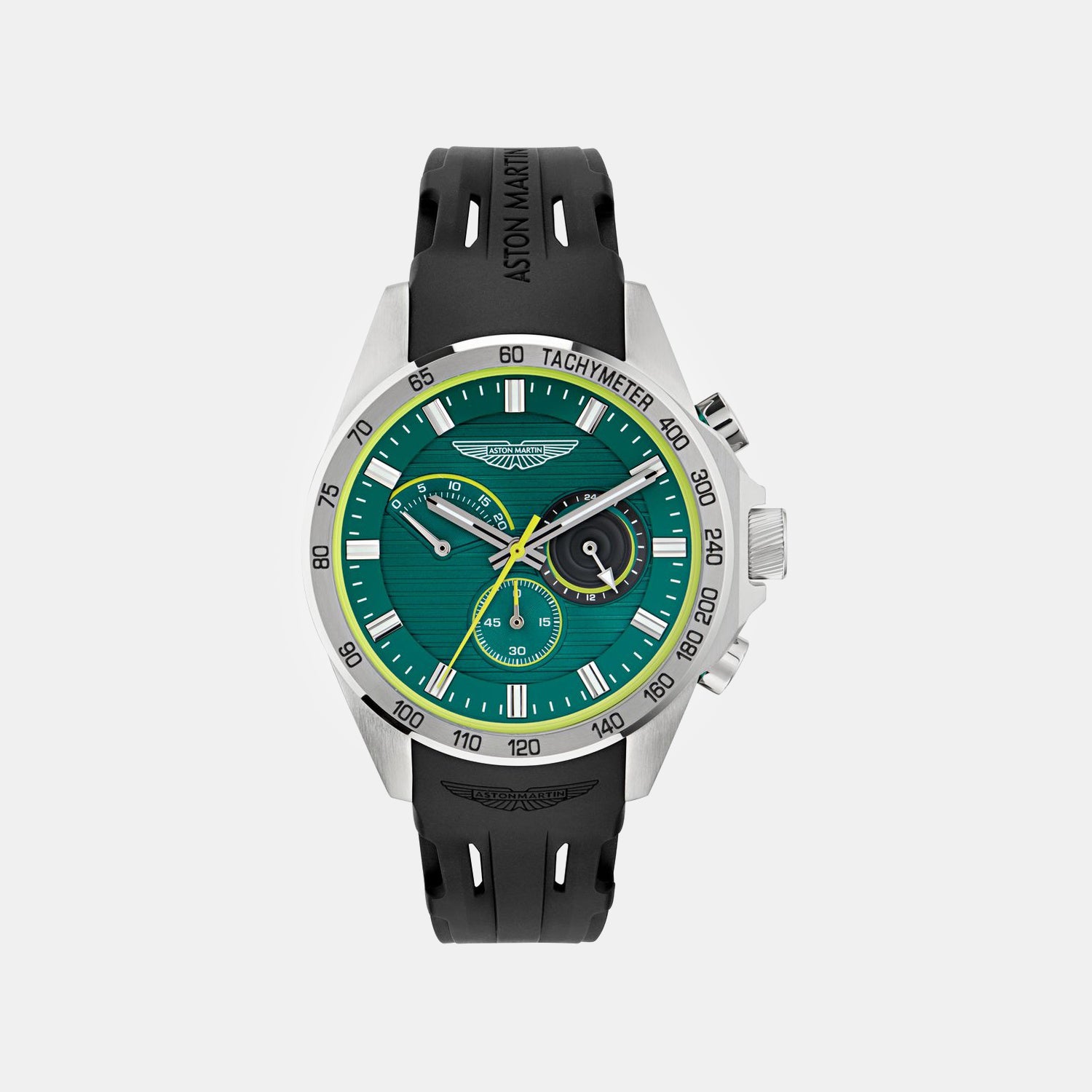 Aml Thrill Men Quartz Green Dial Chronograph Silicone Watch MTRH1F5023E