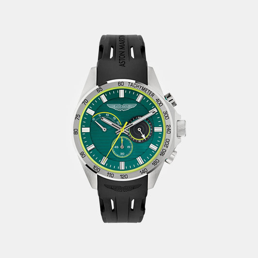 Aml Thrill Men Quartz Green Dial Chronograph Silicone Watch MTRH1F5023E