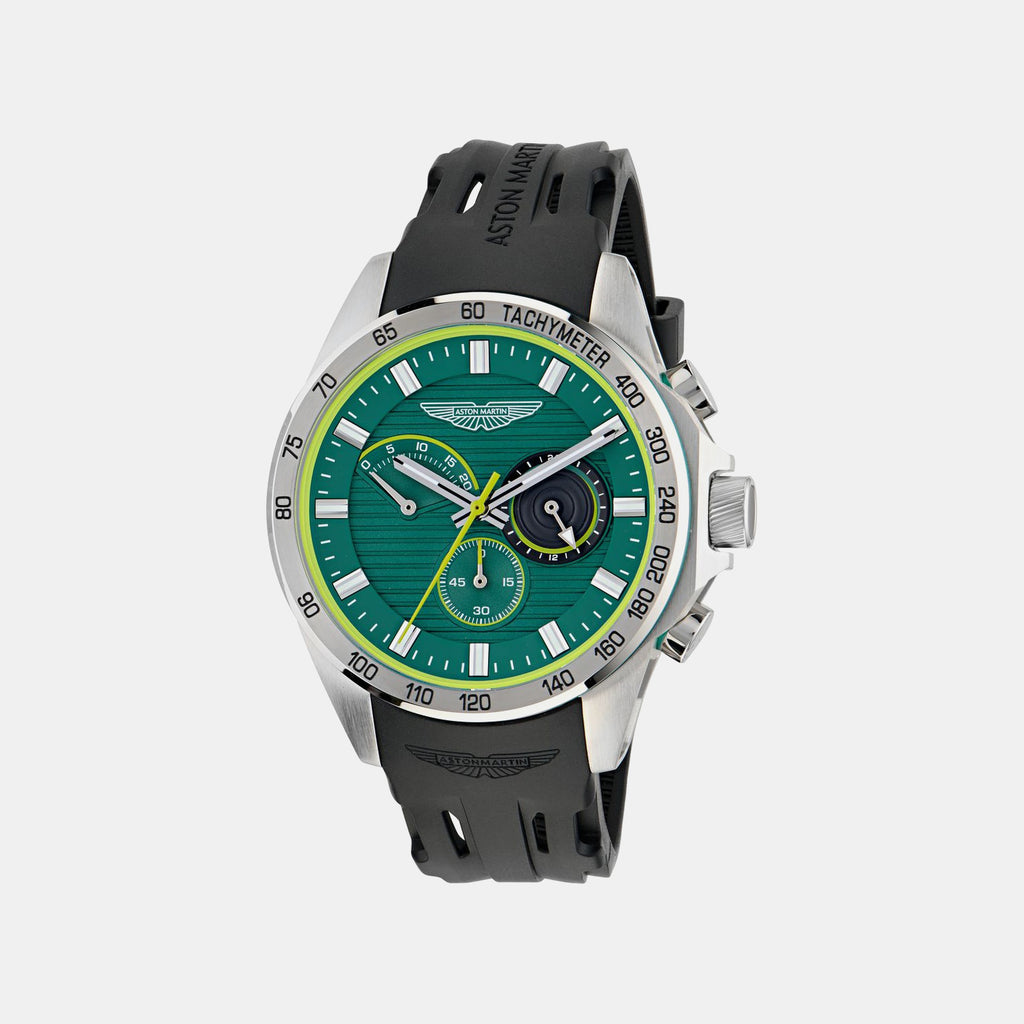 Aml Thrill Men Quartz Green Dial Chronograph Silicone Watch MTRH1F5023E