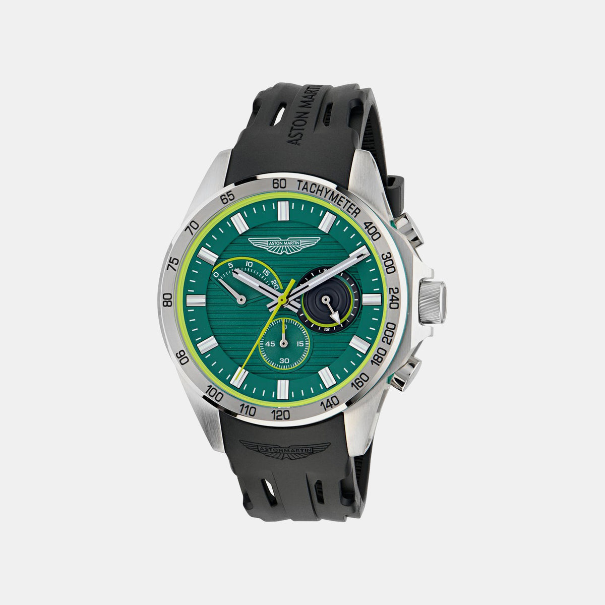 Aml Thrill Men Quartz Green Dial Chronograph Silicone Watch MTRH1F5023E