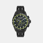 Aml Thrill Men Quartz Black Dial Chronograph Silicone Watch MTRH1F5033E