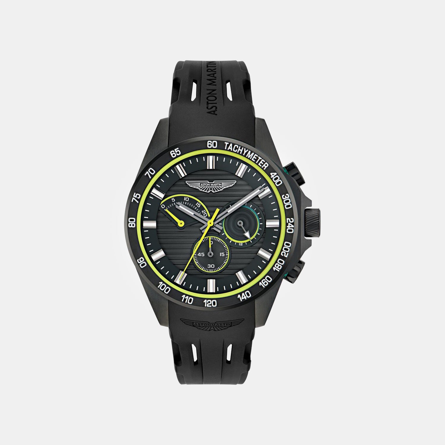 Aml Thrill Men Quartz Black Dial Chronograph Silicone Watch MTRH1F5033E