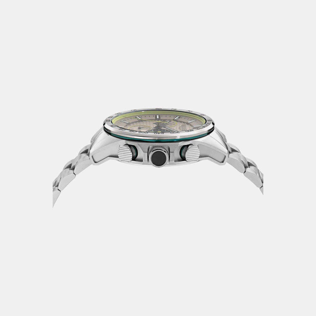 Thrill Men Quartz Silver Dial Chronograph Stainless Steel Watch MTRH1F5043E