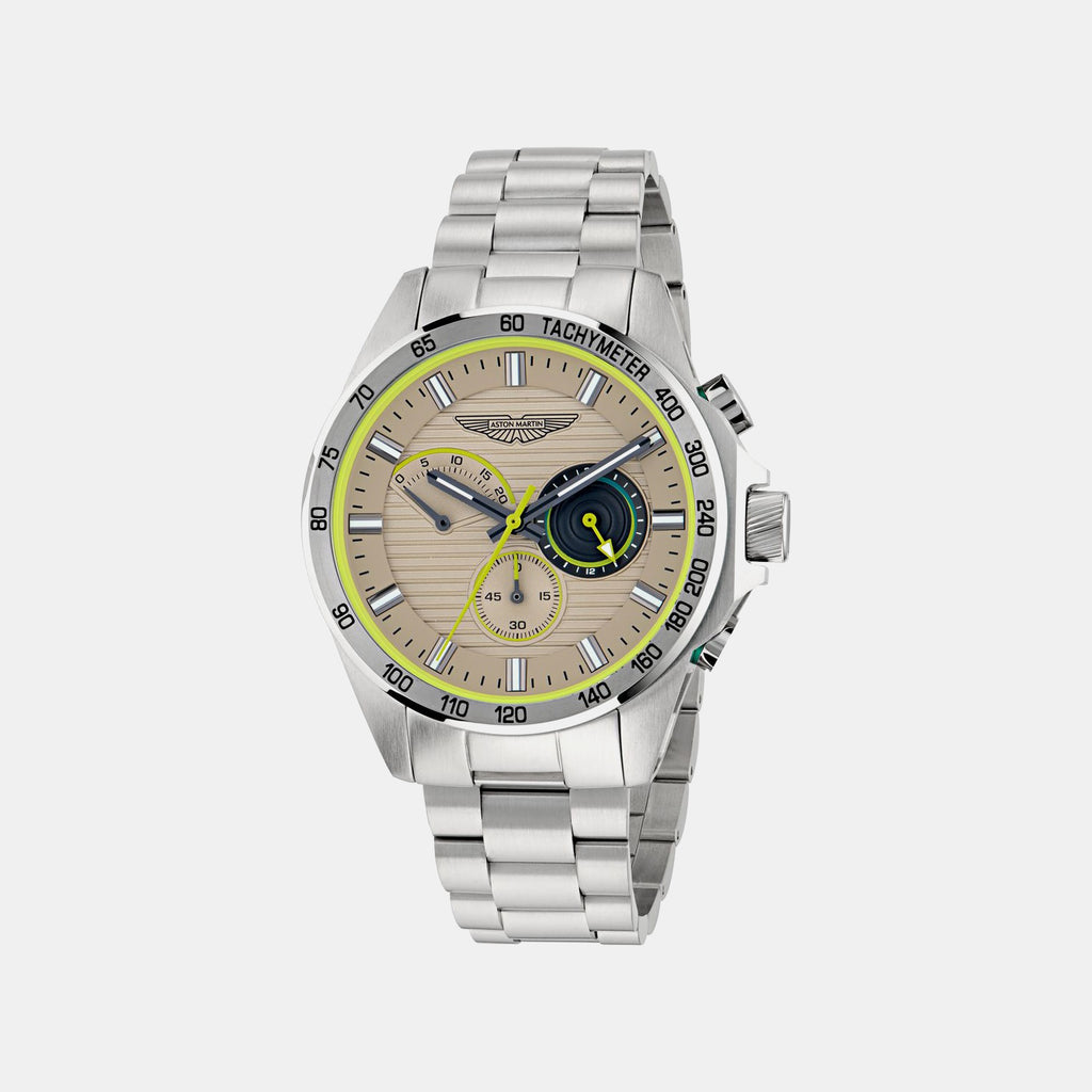 Thrill Men Quartz Silver Dial Chronograph Stainless Steel Watch MTRH1F5043E