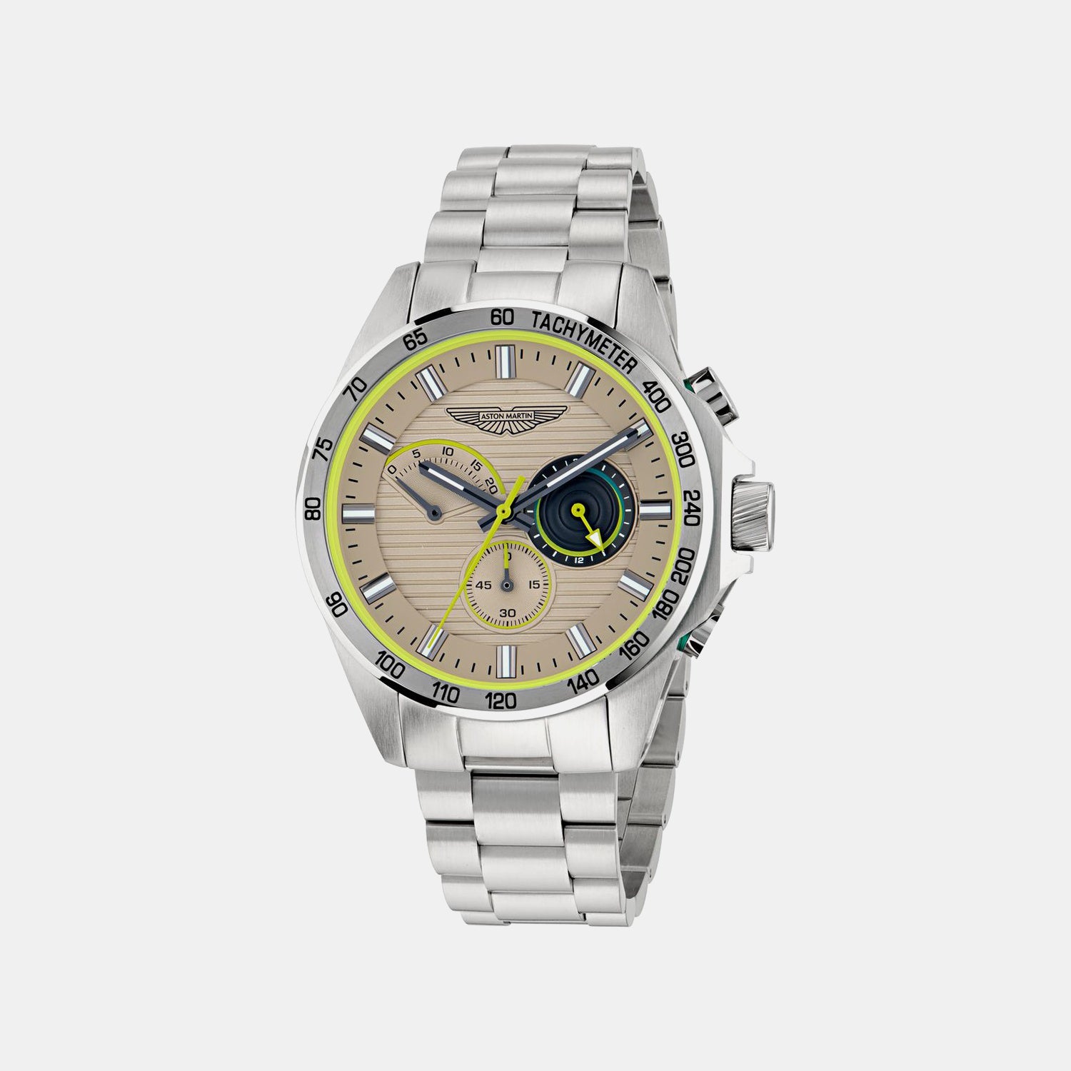 Thrill Men Quartz Silver Dial Chronograph Stainless Steel Watch MTRH1F5043E