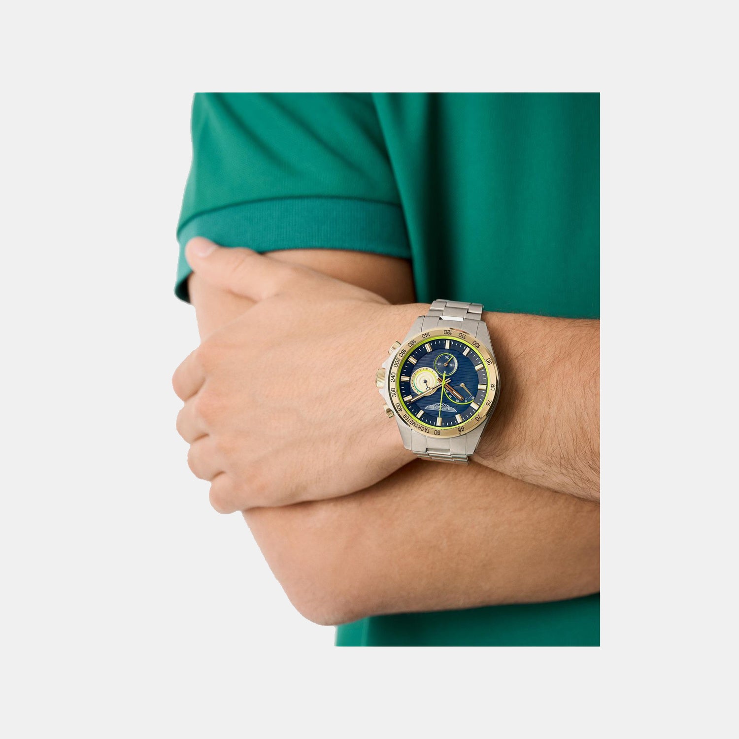 Aml Thrill Men Quartz Blue Dial Chronograph Stainless Steel Watch MTRH1F5053E