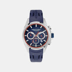 Aml Thrill Men Quartz Blue Dial Chronograph Silicone Watch MTRH2S6073E